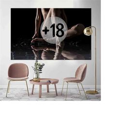 erotic wall art, nude wall decor, nude canvas,