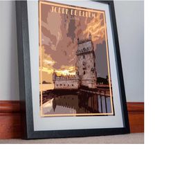 lisbon print poster canvas portugal torre de belm