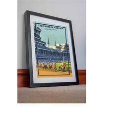 kentucky derby print poster canvas churchill downs wall