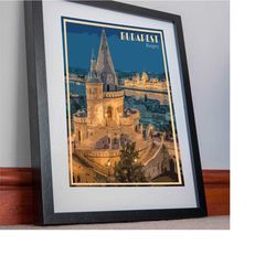 budapest print hungary poster canvas vintage poster artwork