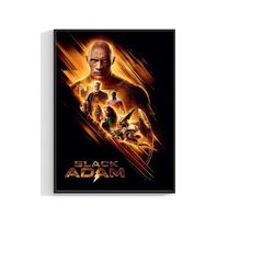 black adam movie poster print dwayne johnson 2022
