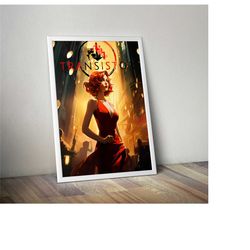 red artwork | transistor | indie game poster