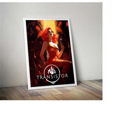 red | transistor | indie game poster |