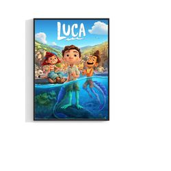 luca 2021 enrico casarosa pixel movie poster print