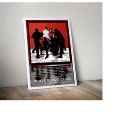 the white stripes poster print | white blood