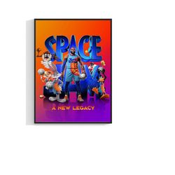 space jam new legacy lebron large movie poster