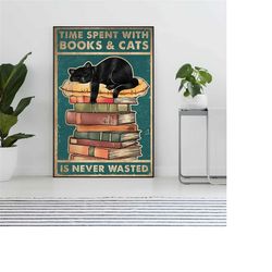 time spent with books and cats is never