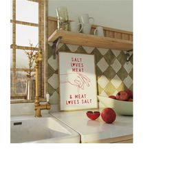aesthetic kitchen decor, trendy cooking art, kitchen wall