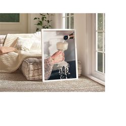 champagne print, bar cart prints, funky cocktail print,