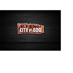 city of god (2002) 3x3" movie sticker, movie