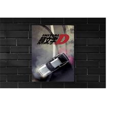 initial d (1995) movie poster movie print, hip