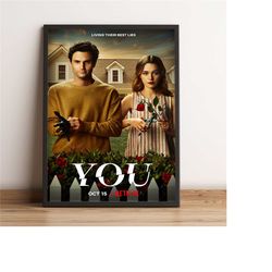 you poster, penn badgley wall art, victoria pedretti