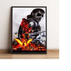metal gear solid poster, solid snake wall art,