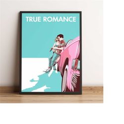 true romance poster, christian slater wall art, quentin