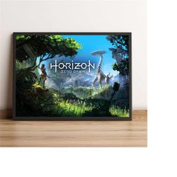 horizon zero dawn poster, aloy wall art, varl