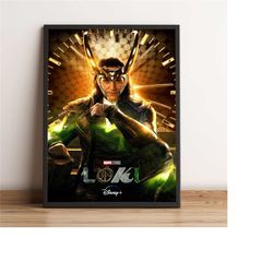 loki poster, tom hiddleston wall art, movie print,