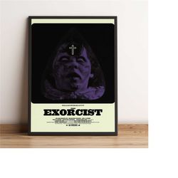 the exorcist poster, ellen burstyn wall art, horror