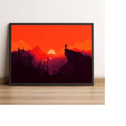 firewatch poster, henry m. wall art, national forest