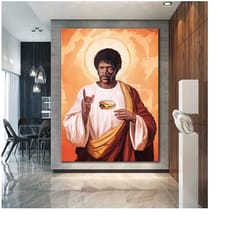 saint pulp fiction jules canvas print - saint
