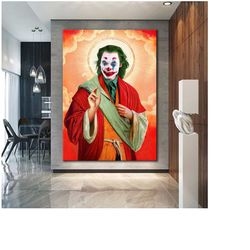 saint joker canvas print - saint joaquin phoenix