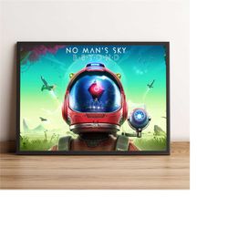 no man's sky poster, space exploration wall art,