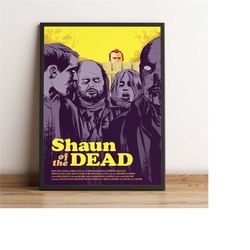 shaun of the dead poster, simon pegg wall