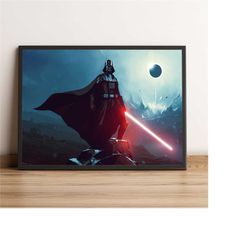 star wars poster, darth vader wall art, liam