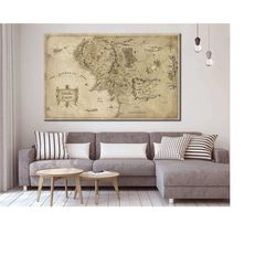 middle earth canvas print - lord of rings