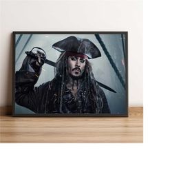 pirates of the caribbean poster, johnny depp wall