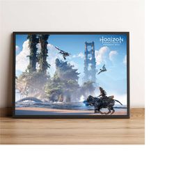horizon forbidden west poster, aloy wall art, game