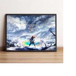 horizon zero dawn frozen wilds poster, aloy wall
