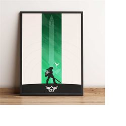 the legend of zelda poster, hyrule wall art,