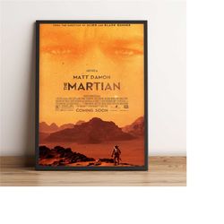 the martian poster, matt damon wall art, jessica