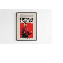 cristiano ronaldo poster, portugal poster minimalist, ronaldo print
