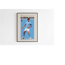 ruben dias poster, manchester city poster minimalist, ruben
