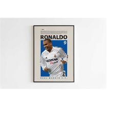 ronaldo poster, real madrid poster minimalist, ronaldo print