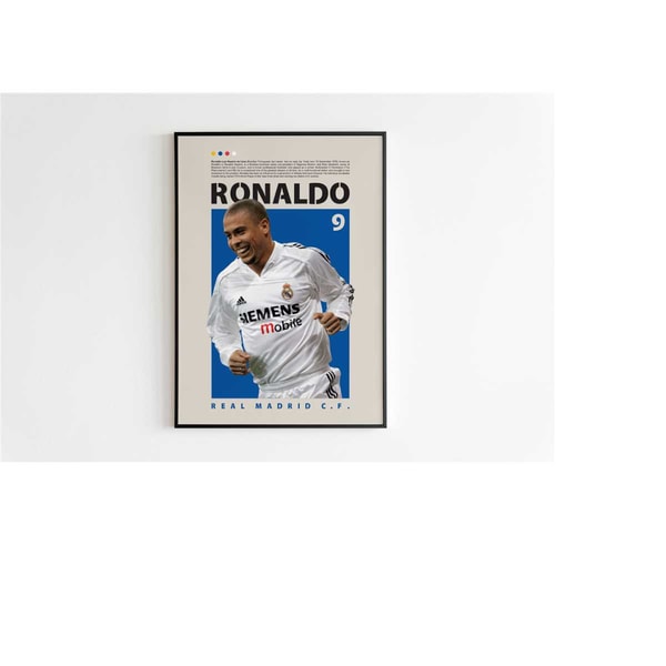 Reinaldo Poster Ronaldo Poster, Real Madrid Poster Minimalist, Ronaldo Print | Inspire ...