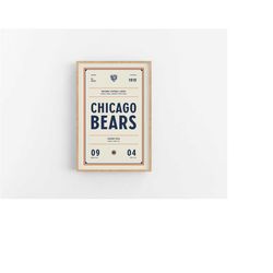 Chicago Bears Ticket Print | Wall Art |