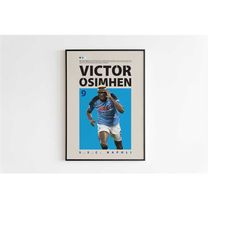 victor osimhen poster, napoli poster, victor osimhen print