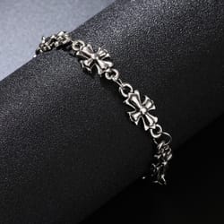 retro high-quality cross men's alloy bracelet, dark style street bracelet