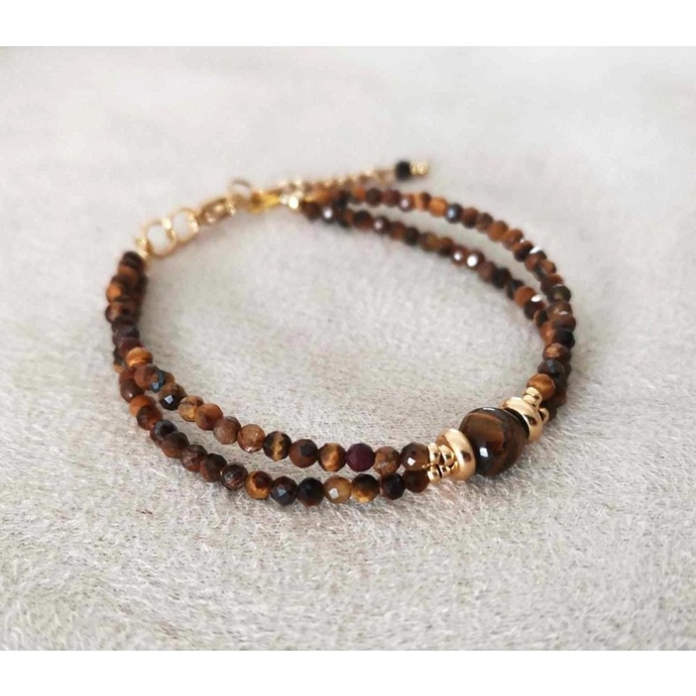 Tiger Eye Bracelet Adjustable Design With Beads Ideal Gift And Personal Accessory 1