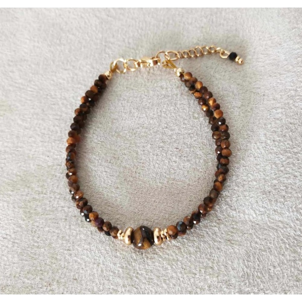 Tiger Eye Bracelet Adjustable Design With Beads Ideal Gift And Personal Accessory 0