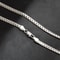 Sterling Silver Sideways Chain Necklace For Women And Men Wedding Jewelry Set Gift Idea 2
