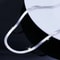 Luxury Sterling Silver Gold Flat Chain Necklace For Women Fine Jewelry Wedding Gift Clavicle Choker 2