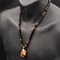 Personalized Tiger Eye Stone Beaded Necklace Irregular Pendant Black Color Mens Fashion Pendant Nec 3