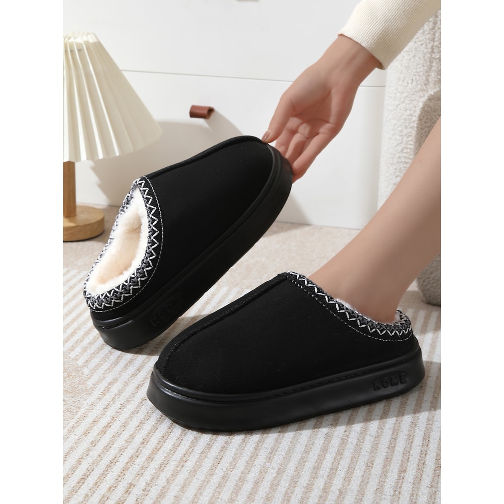 Warm Fashion Winter Womens Slippers Boots Soft Sole AntiSlip Snow Boots With Fuzzy Fur Comfortable 5