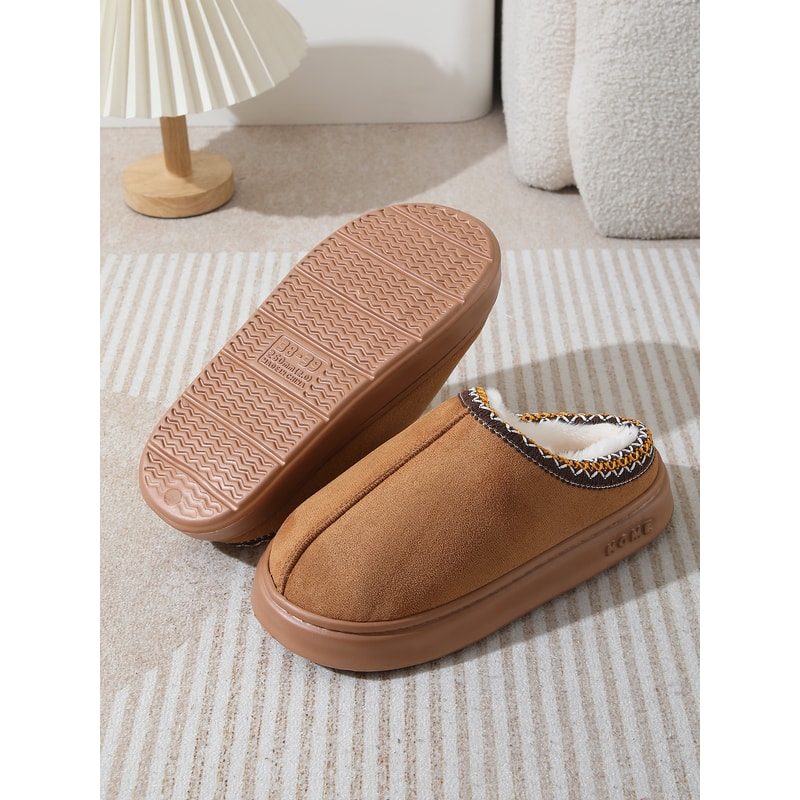 Warm Fashion Winter Womens Slippers Boots Soft Sole AntiSlip Snow Boots With Fuzzy Fur Comfortable 4