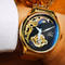 Luxury Gold Skeleton Mens Watch Retro Tourbillon Mechanical Automatic Moon Phase Stainless Steel 3
