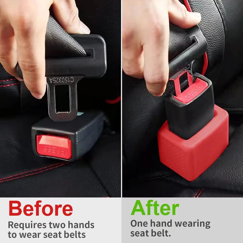 Car Seatbelt Protective Silicone Buckle Cover Locking Upright Device Card Slot Bracket Guard Seat Belt Holder Car Access