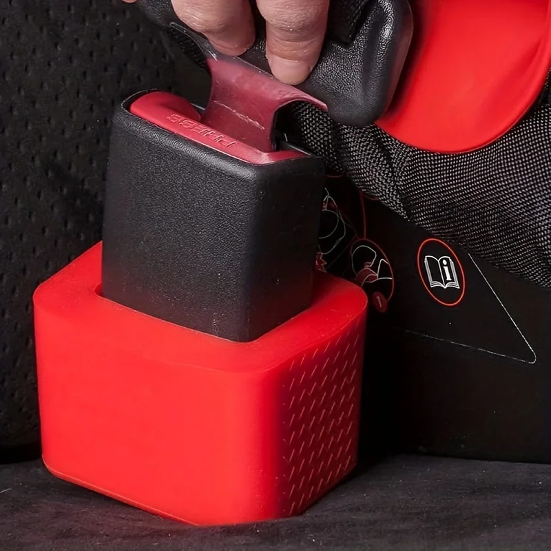 Car Seatbelt Protective Silicone Buckle Cover Locking Upright Device Card Slot Bracket Guard Seat Belt Holder Car Access